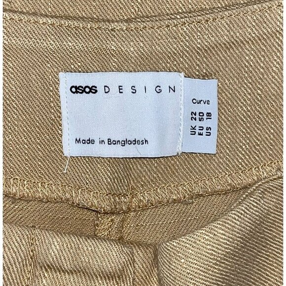 ASOS DESIGN Plus Size Pleated High-Waist Shorts | NWT | Size 18 - Picture 4 of 8